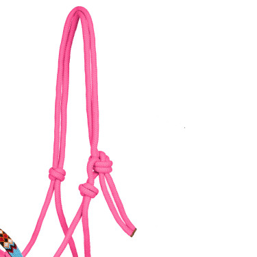 Ethologisch halster Perlé met Longe Pool's Warm roze