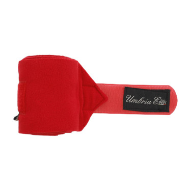 Fleece Rustbandages per 4 Umbria Equitazione Rood Fleece Rustbandages per 4 Umbria Equitazione Rood