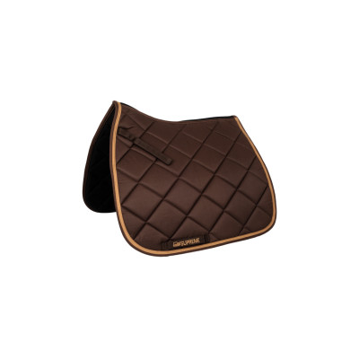 Tapis de Selle Dressage Poney Matelassé Supreme Marron / beige