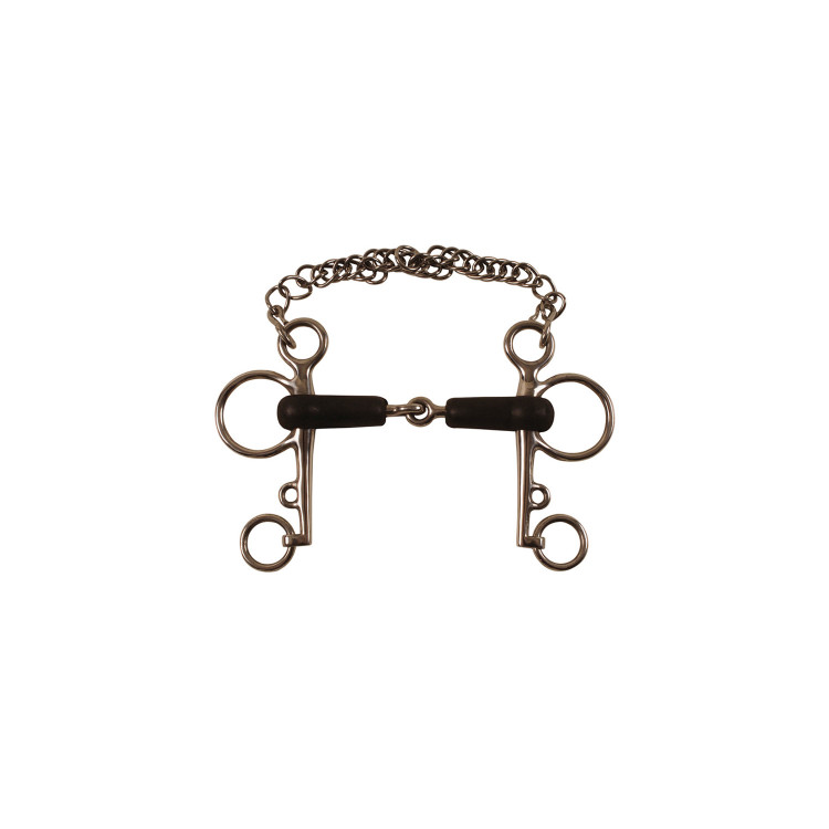 Mors Pelham Bedekt met Rubber Umbria Equitazione