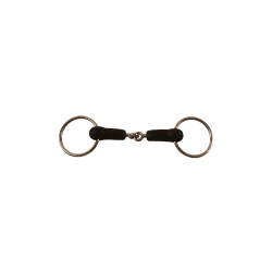 Rubberen Bitscharnier met Ringen Umbria Equitazione