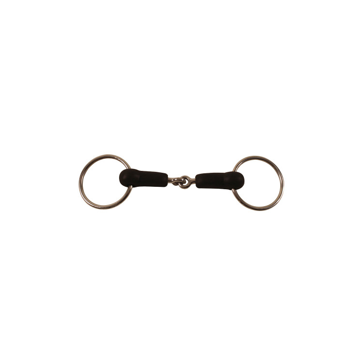 Rubberen Bitscharnier met Ringen Umbria Equitazione