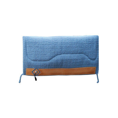 Tapis de Selle Western Show Alpaca avec Gravure Barbwire Pool's Bleu baby