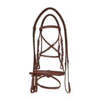 Bridon Supreme met Contrasterende Stiksels en Supreme Teugels Zwart