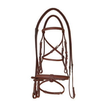 Bridon Supreme met Contrasterende Stiksels en Supreme Teugels Bruin Bridon Supreme met Contrasterende Stiksels en Supreme Teugels Bruin