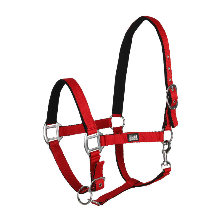 Nylon Supreme Halster met Zachte Voering, Neusriem en Bovensluiting