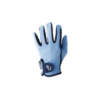 Kinderen Handschoenen Amara Tweekleurig Umbria Ruitersport Babyblauw / marineblauw