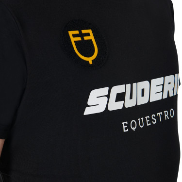 T-shirt van Katoen Heren Scuderia Equestro Equestro Zwart