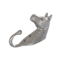 Aluminium Gekleurde Hoofdstelhouder Paardenhoofd Umbria Equitazione Grijs Aluminium Gekleurde Hoofdstelhouder Paardenhoofd Umbria Equitazione Grijs