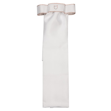 Dressuurstropdas met Strass-logo Equestro Wit / roze cameo