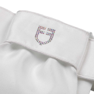 Dressuurstropdas met Strass-logo Equestro Wit / wit