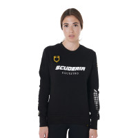 Dames Sweater met Ronde Hals Scuderia Equestro Equestro Zwart