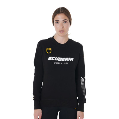 Dames Sweater met Ronde Hals Scuderia Equestro Equestro Zwart