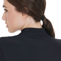 Dames Trainingspolo Lange Mouwen Equestro Zwart Dames Trainingspolo Lange Mouwen Equestro Zwart