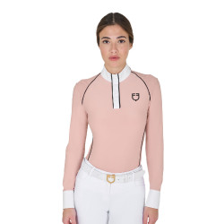 Wedstrijdpolo Dames Lange Mouwen met Mesh Inzetstukken Equestro