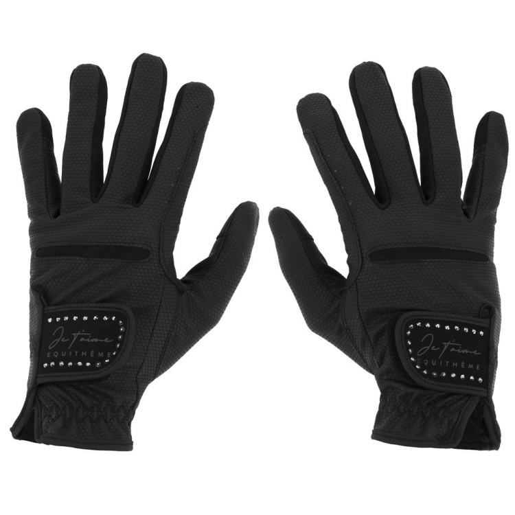 Handschoenen Ik hou van je Equithème Strass Handschoenen Ik hou van je Equithème Strass