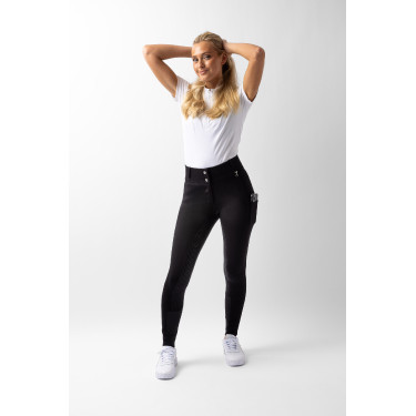 Broek met volledige grip voor alle seizoenen Horze Mira Zwart