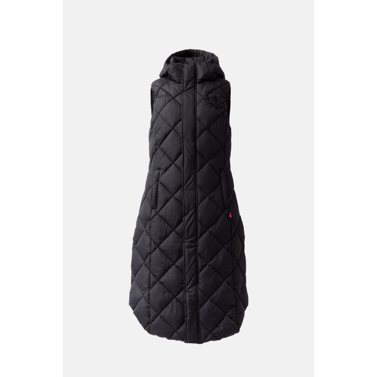 Lange mouwloze gewatteerde bodywarmer Gem B Vertigo