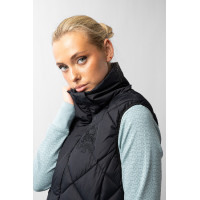 Lange mouwloze gewatteerde bodywarmer Gem B Vertigo Zwarte schoonheid Lange mouwloze gewatteerde bodywarmer Gem B Vertigo Zwarte schoonheid