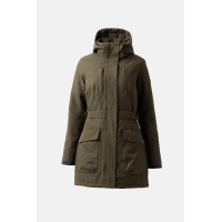 Doudoune chauffante longue Jadine Horze hiver Nuit des olives / vert olive