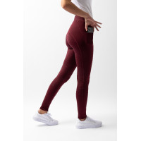 Legging Horze Maia dames full grip met telefoonzakje Marron bordeaux