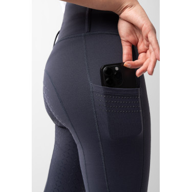 Halfseizoen legging Serena fullgrip Horze Marine inkt Marineblauw