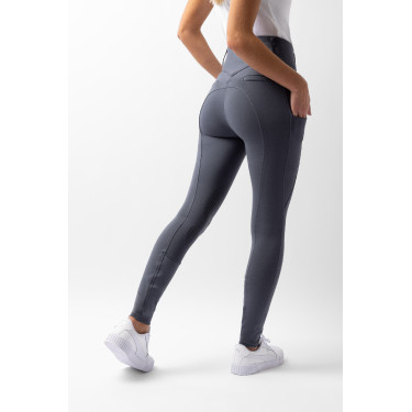 Broek Horze Mira kniestukken grip Stormblauw