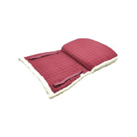 Amortisseur en Coton et Laine Polaire Synthétique Burioni Bordeaux
