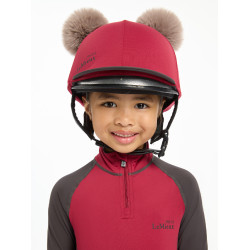 Dubbele pomponmuts Mini LeMieux Gloed Bordeaux