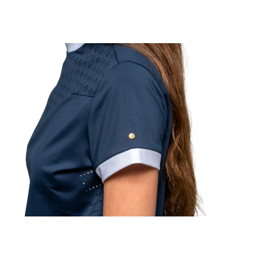 Wettkampfpolo Flags & Cup Isla Kurzarm Marine Marineblauw