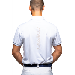 Wedstrijdpolo Flags & Cup jongen Wako korte mouwen Wit