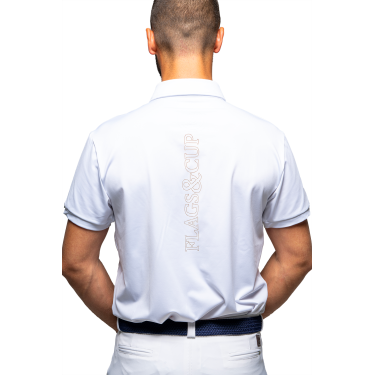 Wedstrijdpolo Flags & Cup jongen Wako korte mouwen Wit