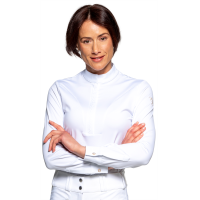 Wedstrijdpolo Flags & Cup Arizona lange mouwen Wit