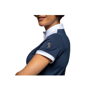 Wedstrijdpolo Flags & Cup Arizona met korte mouwen Marine Marineblauw