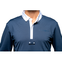 Wedstrijdpolo Flags & Cup heren Wako lange mouwen Marine Marineblauw Wedstrijdpolo Flags & Cup heren Wako lange mouwen Marine Marineblauw