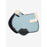 LeMieux Merino+ Suede Close Contact Vierkant Zadeldek Gletsjer Blauw