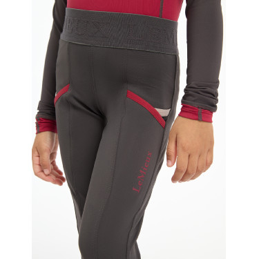 Mini LeMieux rijbroek Asgrauw Bordeaux Mini LeMieux rijbroek Asgrauw Bordeaux