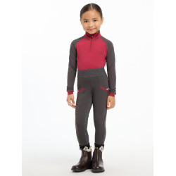 Mini LeMieux rijbroek Asgrauw Bordeaux Mini LeMieux rijbroek Asgrauw Bordeaux