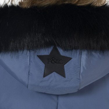 Parka Flags & Cup Kinder Kemi Denim Blauw