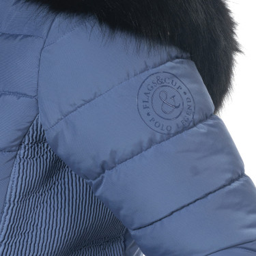 Parka Flags & Cup Kinder Kemi Denim Blauw