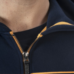 Sweat met rits Flags & Cup heren Perico Marine Marineblauw