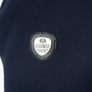 Sweat met rits Flags & Cup heren Perico Marine Marineblauw