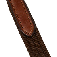 Nylon teugels met leren gespen Acavallo Cognac Bruin