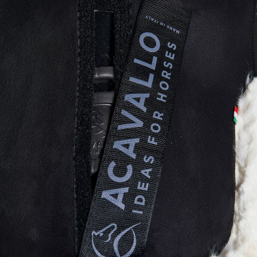 Piuma-FS WFS-FS schokdemper met suède zakken en achterverhoger Acavallo Zwart / natuur