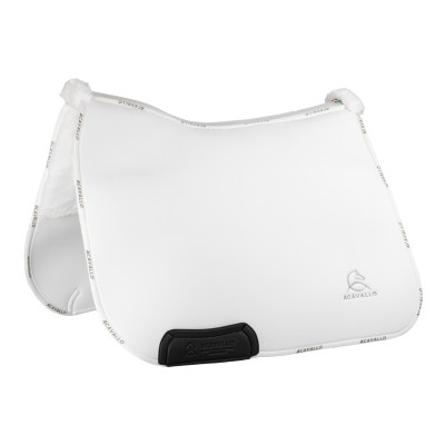 Zadeldek DS CW-3DS louvre gevormd met binnenkant van imitatieschapenvacht Acavallo Wit