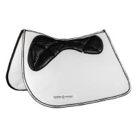 Zadeldek JS CW-3DS van 3D spacer traagschuim met gelgrip Acavallo Wit