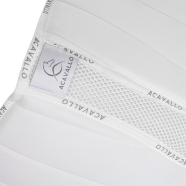 Zadeldek JS CW-3DS gewatteerd louvre en bamboe Acavallo Wit