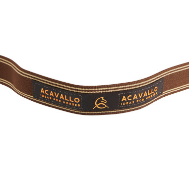Eenvoudige borsttuig met elastische band Acavallo Donkerbruin