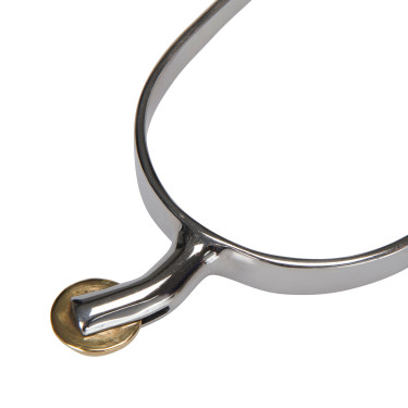 Éperons anglais avec molette courbée horizontale Equestro