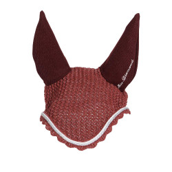 Bonnet anti-mouches en coton avec tissu Cordura et paillettes Equestro Bordeaux Bonnet anti-mouches en coton avec tissu Cordura et paillettes Equestro Bordeaux